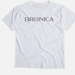 Zenza Bronica Camera Logo Minimalist Graphic White T-Shirt